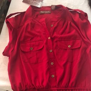 NWT Deep Red Shirt Dress